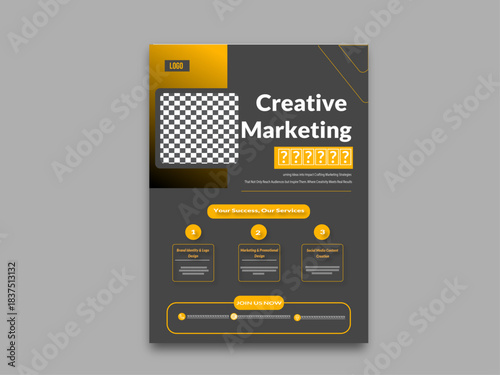 A 3 flyer design A4 flyer design clean layout creative flyer minimal flyer