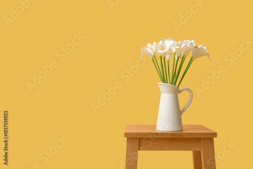 White calla lily bouquet in...