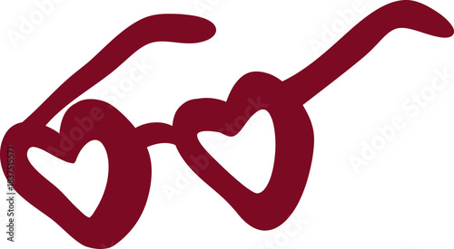 Sunglasses heart shape Doodle
