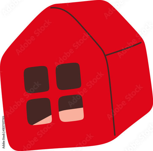 House Cube Cartoon