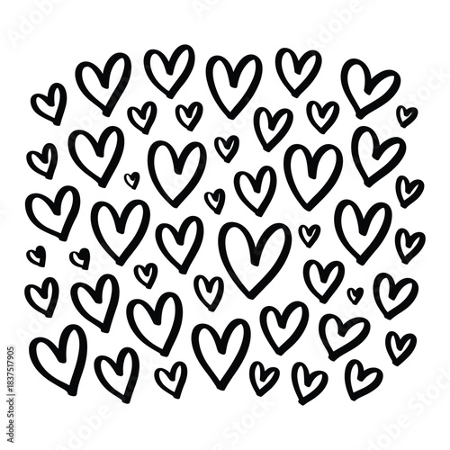 Black and White Heart and Infinity Symbol Collection