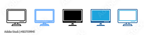 Photos Screen icon set multiple style collection