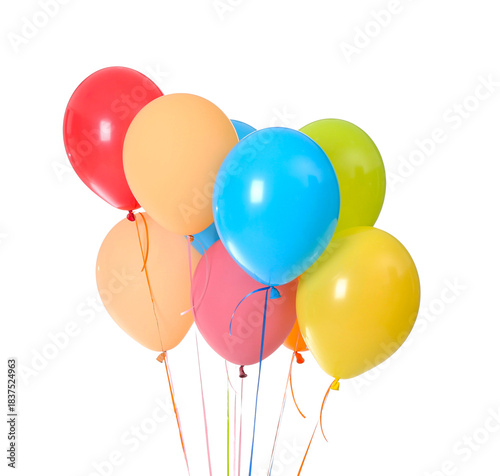 Many colorful air balloons ...