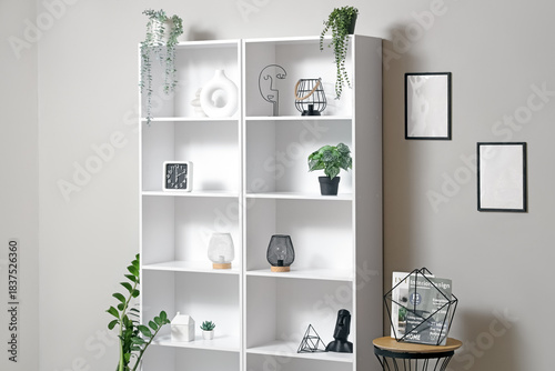 Interior of light room with...