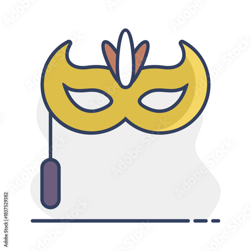 Christmas festive mask vector icon
