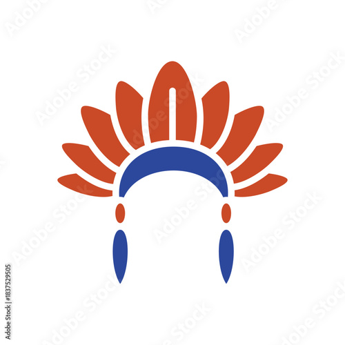 Native American Feather Headdress Icon