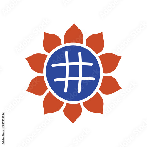 Autumn Sunflower Harvest Vector Icon