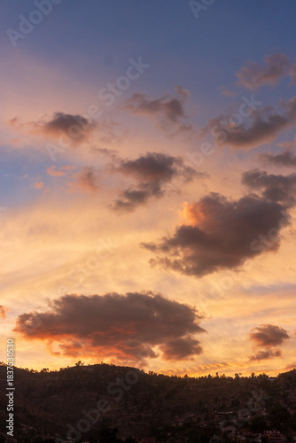 sunset in the sky