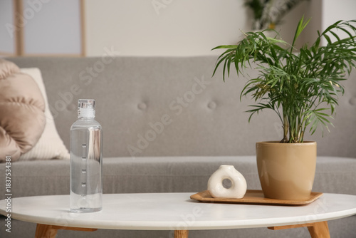 Bottle of water with time s...