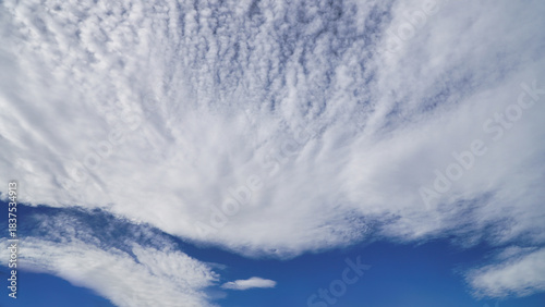 White cirrocumulus clouds often called Mackerel Sky