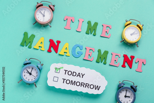 Text TIME MANAGEMENT with a...