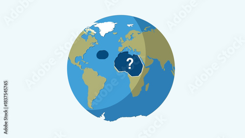 Fragmented world map illustrating gaps in global knowledge and understanding