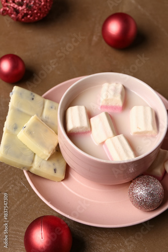 Cup of hot chocolate with m...
