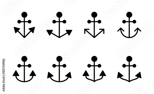 Anchor icon vector. Anchor sign and symbol. Anchor marine icon.