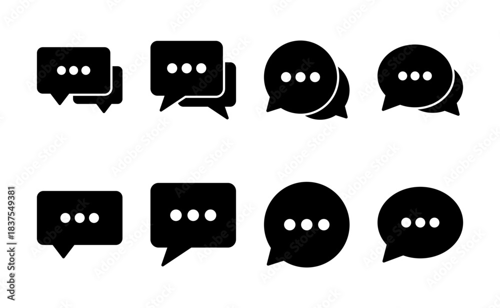 Fototapeta premium Chat icon vector. speech bubble sign and symbol. comment icon. message