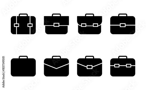 Briefcase icon vector. suitcase sign and symbol. luggage symbol.