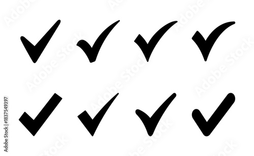Check mark icon vector. Tick mark sign and symbol