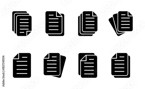 Document icon vector. Paper sign and symbol. File Icon