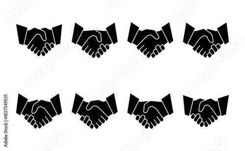 Handshake icon vector. business handshake sign and symbol. contact agreement