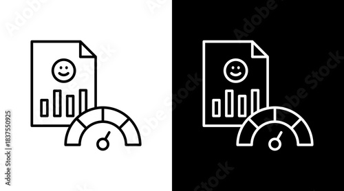 Sentiment Analysis Outline White Icon Set Design
