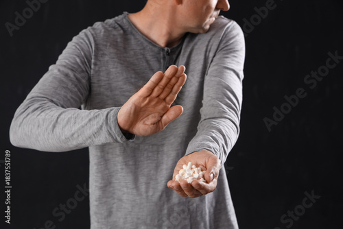 Mature drug addict rejectin...