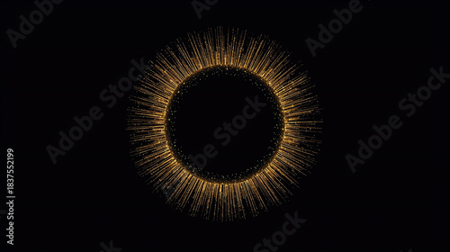 Abstract brust fractal background,
Solar Eclipse in Flames,
Golden Ring of the Sun