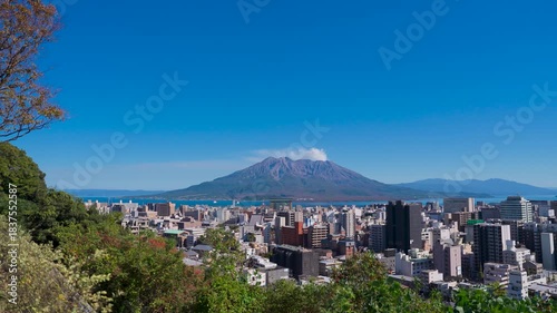 晴れた日の桜島