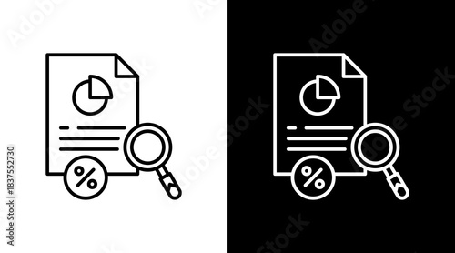 Audit Report Outline White Icon Set Design