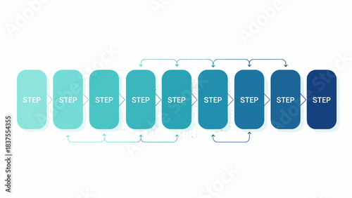 Infographic Showing Sequential Steps In a Process Flowchart Design