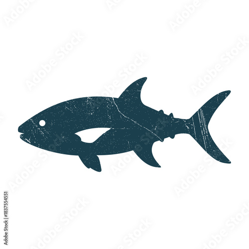 Tuna Fish Silhouette Illustration Vector Template