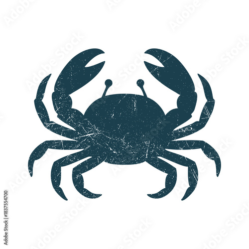 Crab Silhouette Illustration Vector Template