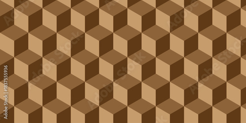 simple brown 3d cube pattern for banner poster background.