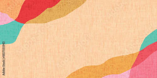 和柄　カラフル　模様　背景