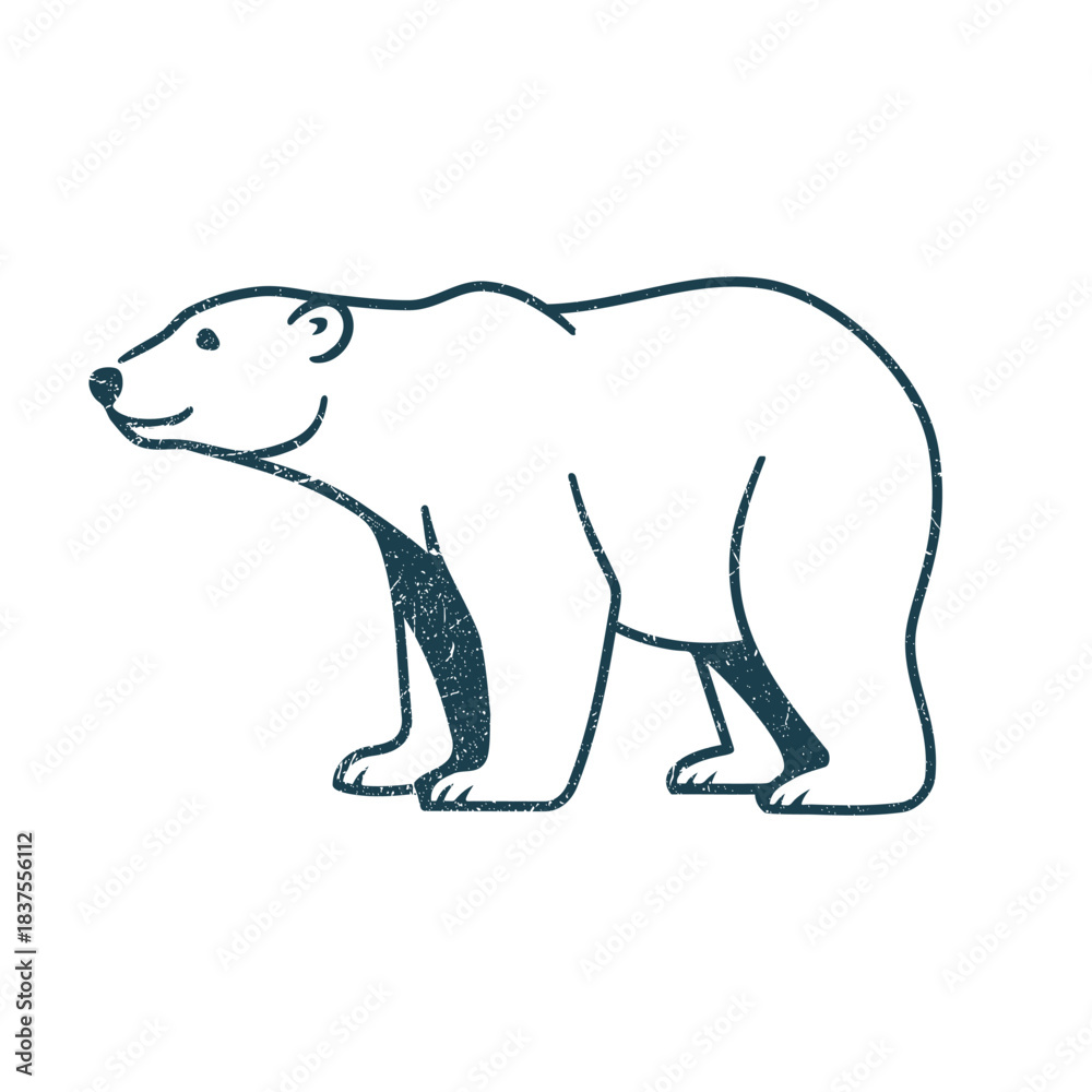 Fototapeta premium Bear Silhouette Illustration Vector Template Design