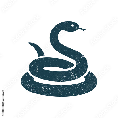 Snake Silhouette Illustration Vector Template Design