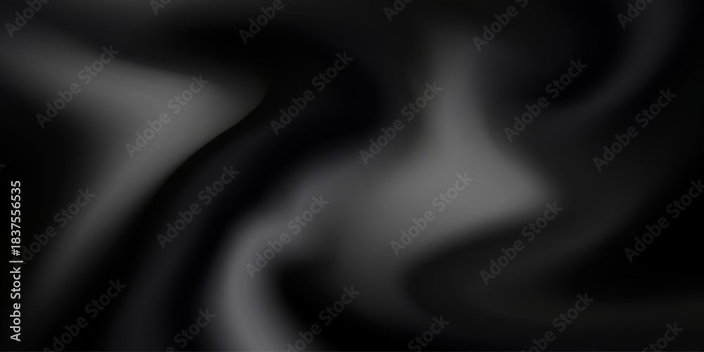 Fototapeta premium Black gray satin dark fabric texture luxurious shiny that is abstract silk cloth background with patterns soft waves blur beautiful, dramatic