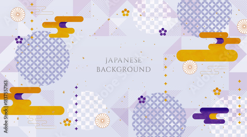 正月風の和風背景