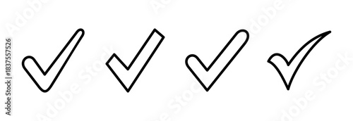 Check mark icon vector illustration. Tick mark sign and symbol