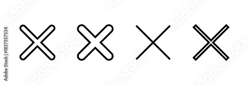Close icon vector illustration. Delete sign and symbol. cross sign