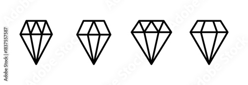 Diamond icon vector illustration. diamond gems sign and symbol