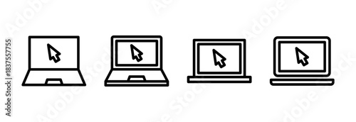 Laptop icon vector illustration. computer sign and symbol