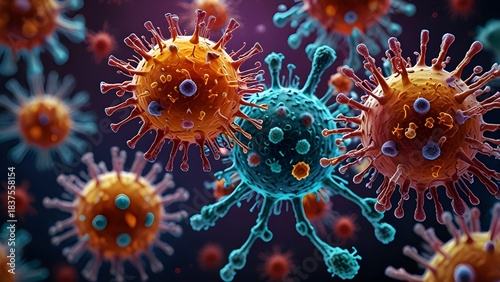 fractal image of a virus