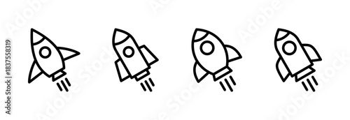 Rocket icon vector illustration. Startup sign and symbol. rocket launcher icon