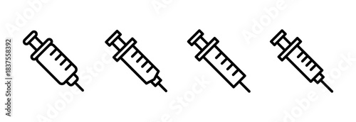 Syringe icon vector illustration. injection sign and symbol. vaccine icon