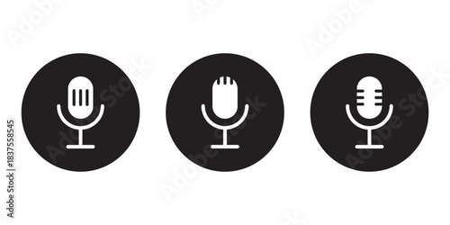 Audio voice message, audio call, chat record icon. Sound interface and record play button, vector messenger playback.