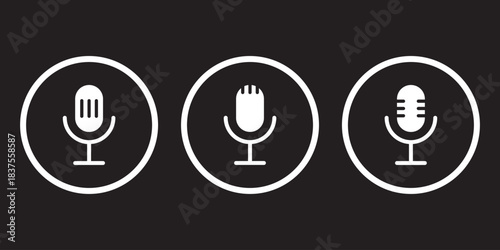 Audio voice message, audio call, chat record icon. Sound interface and record play button, vector messenger playback.
