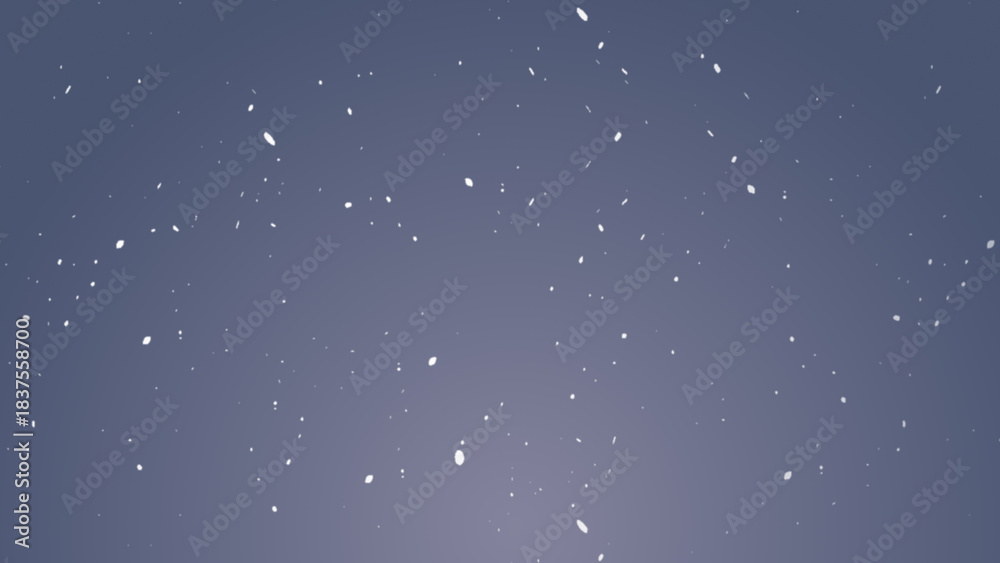 Fototapeta premium Winter freeze motion of white snow coming down, isolated on black background. Blurred snowfall texture overlay.