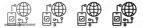 Mobile Access Icon Set Multiple Style Collection
