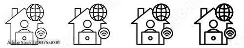 Remote Work Icon Set Multiple Style Collection