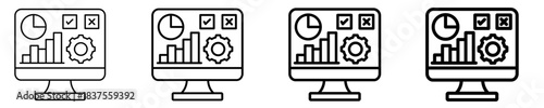 Data-Driven Decision Icon Set Multiple Style Collection